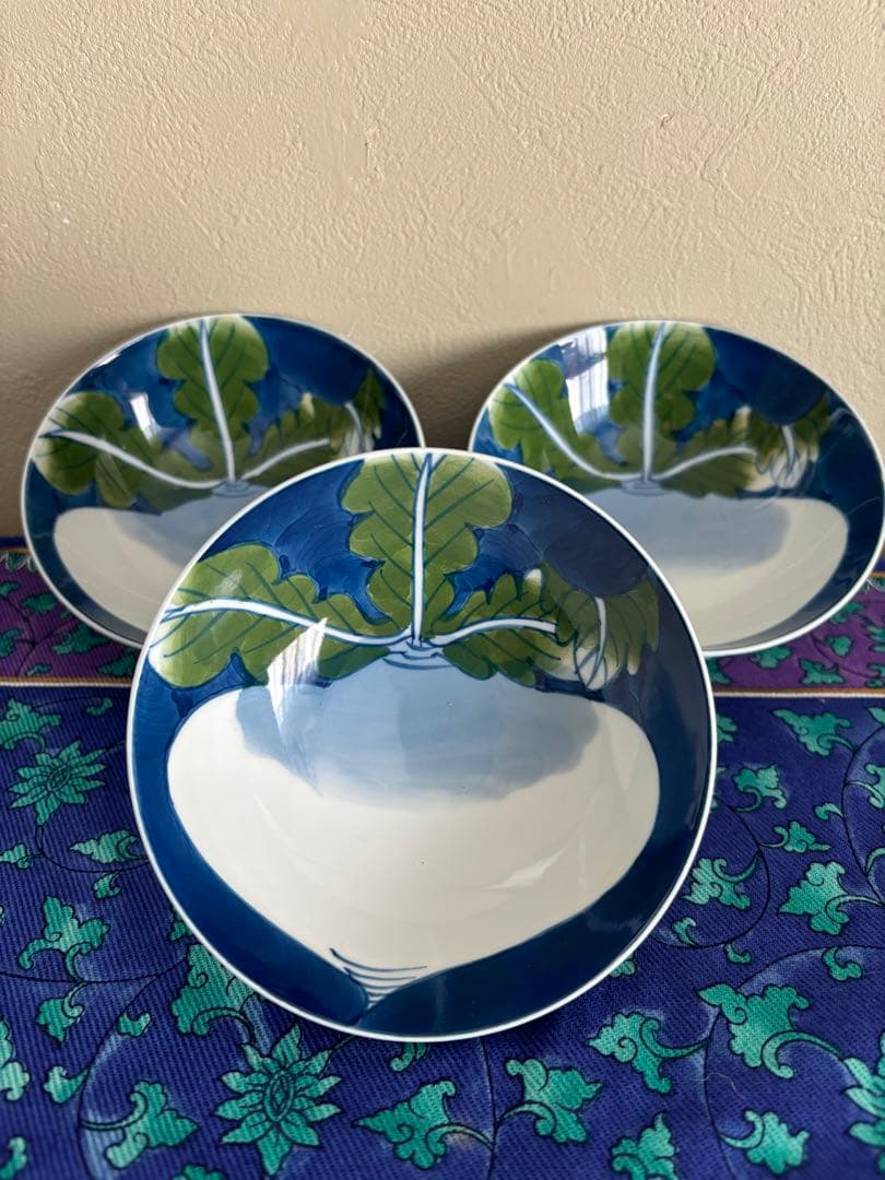 【伊万里焼】蕪絵お茶碗　3客セット 文三窯