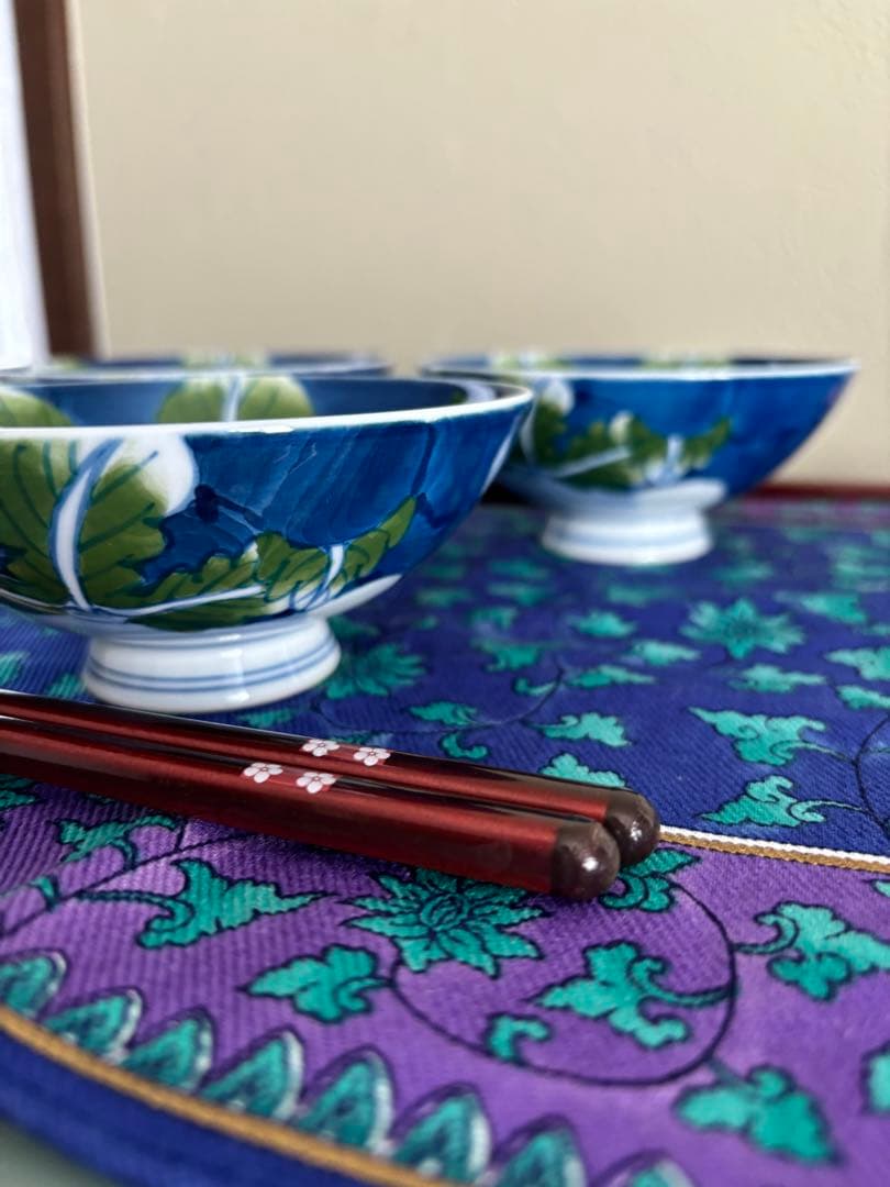 【伊万里焼】蕪絵お茶碗　3客セット 文三窯