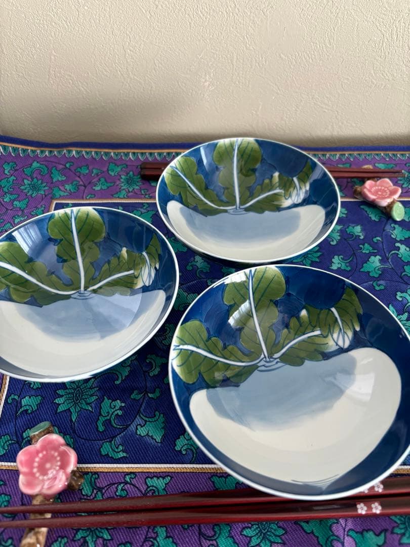 【伊万里焼】蕪絵お茶碗　3客セット 文三窯