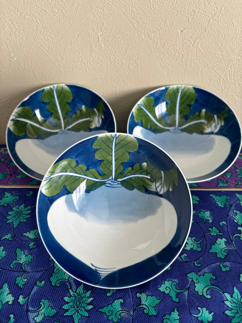 【伊万里焼】蕪絵お茶碗　3客セット 文三窯