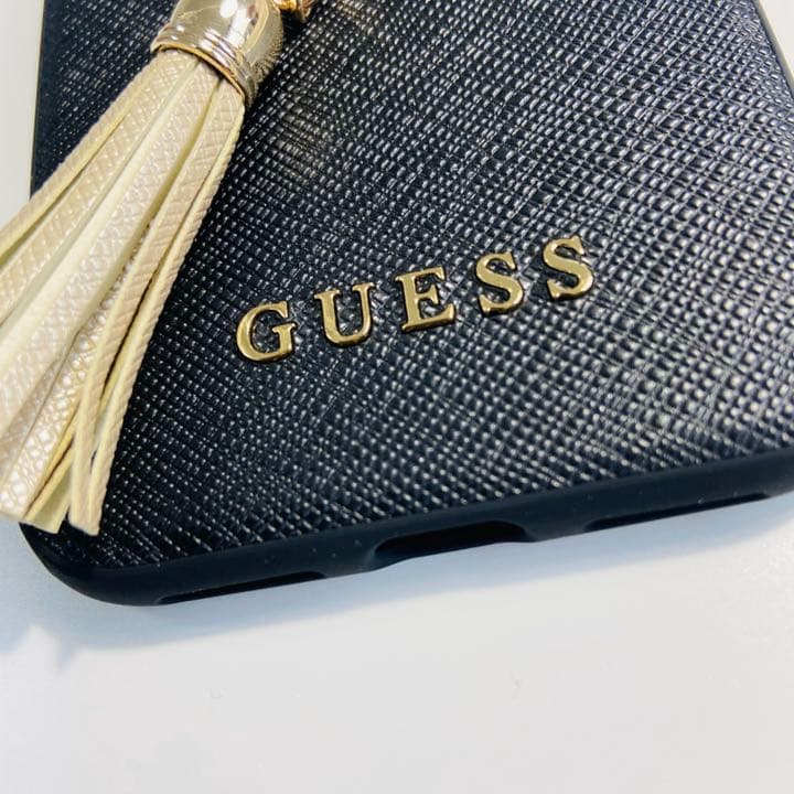 GUESS ゲス iPhone X/XS バンカーリング ケース フリンジ付き