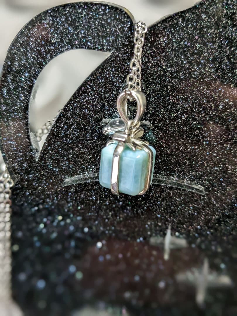 超美品♡可愛い♡ラリマー(Box型)×水晶のネックレス