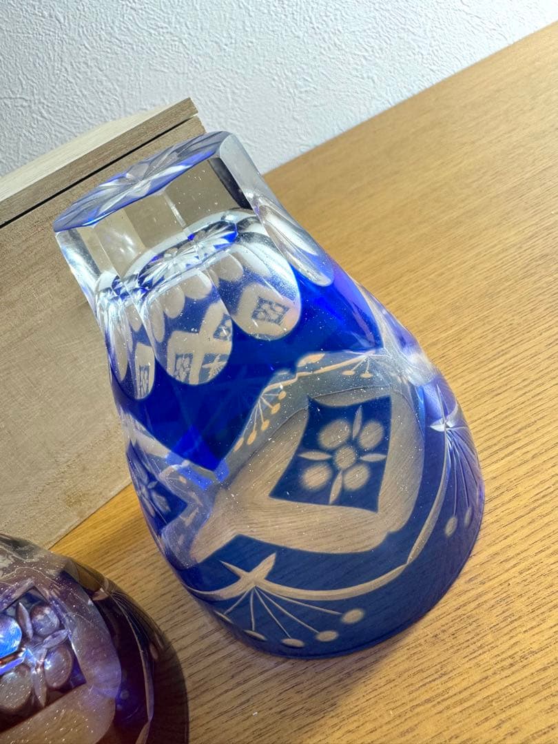 441平安切子　タンプラー　ペアーセット　未使用品　共箱