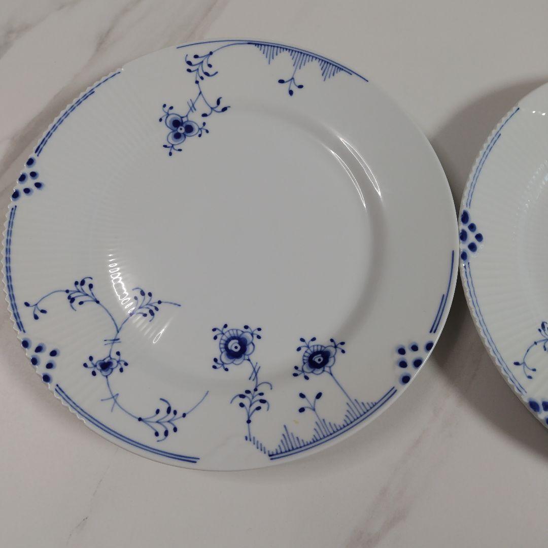ロイヤルコペンハーゲン　青い花模様の皿2枚セット