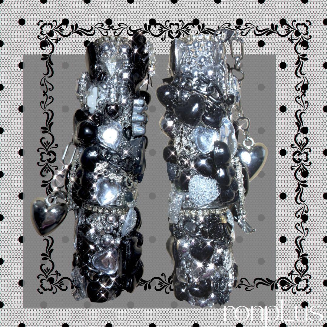 【地雷系】ブラック×シルバーゴテゴテ ゴシックデコ iQOSイルマワン