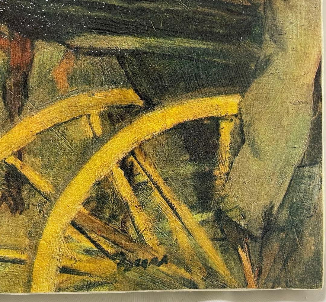 競馬場 1台の馬車とアマチュア騎手たち　エドガー・ドガ　額付き　絵画