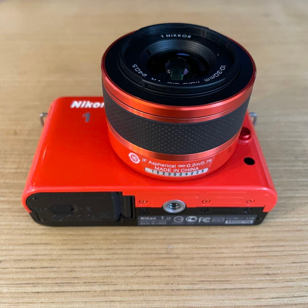 Nikon1 J2 ミラーレス一眼 ニコン オレンジ レンズキット