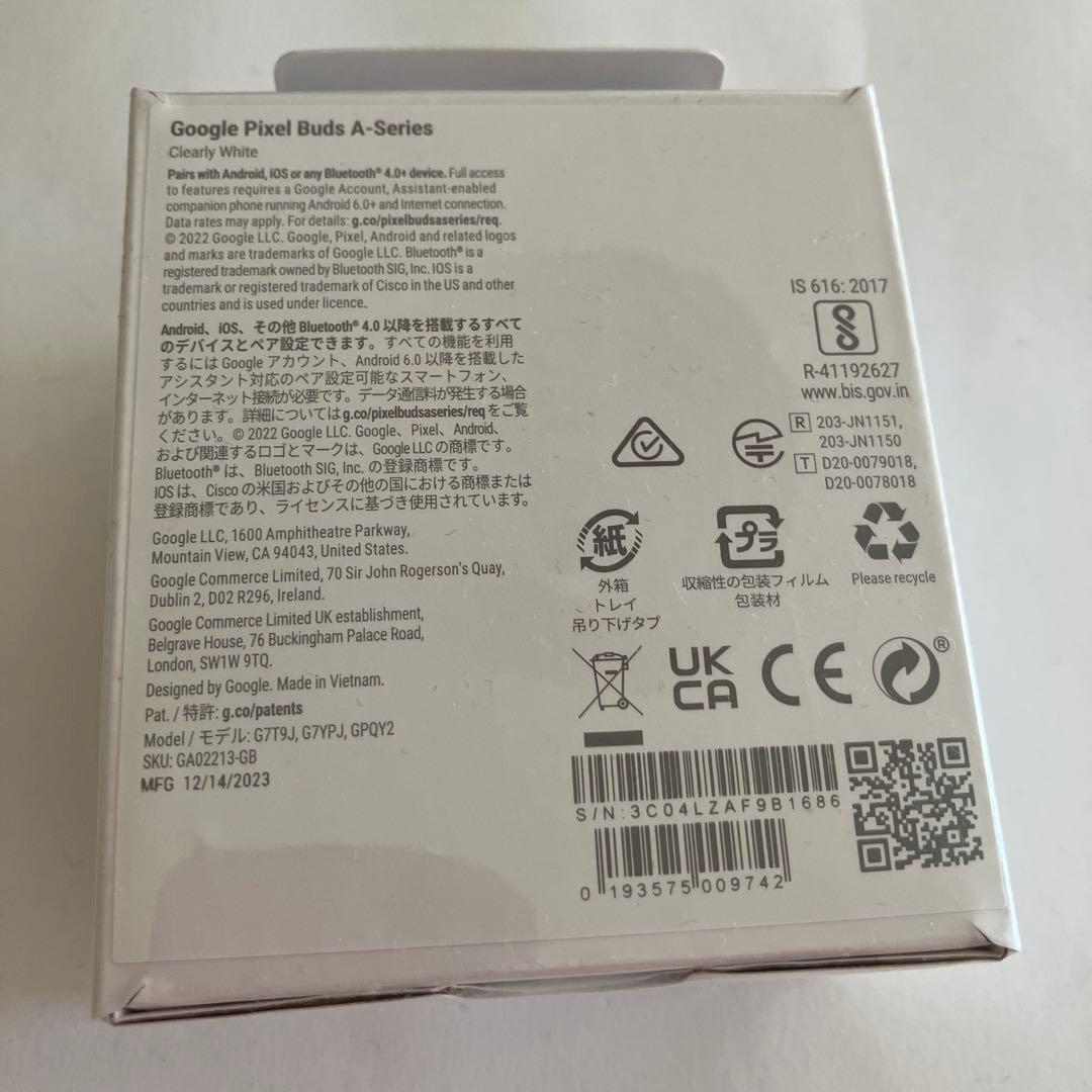 ヘッドホン Google PixelBuds A-Series Clearly White