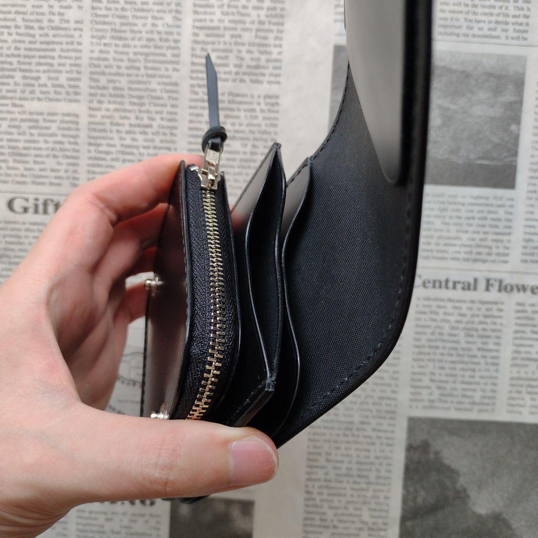 訳あり　総コードバン　ショート　トラッカーウォレット　ハンドメイド