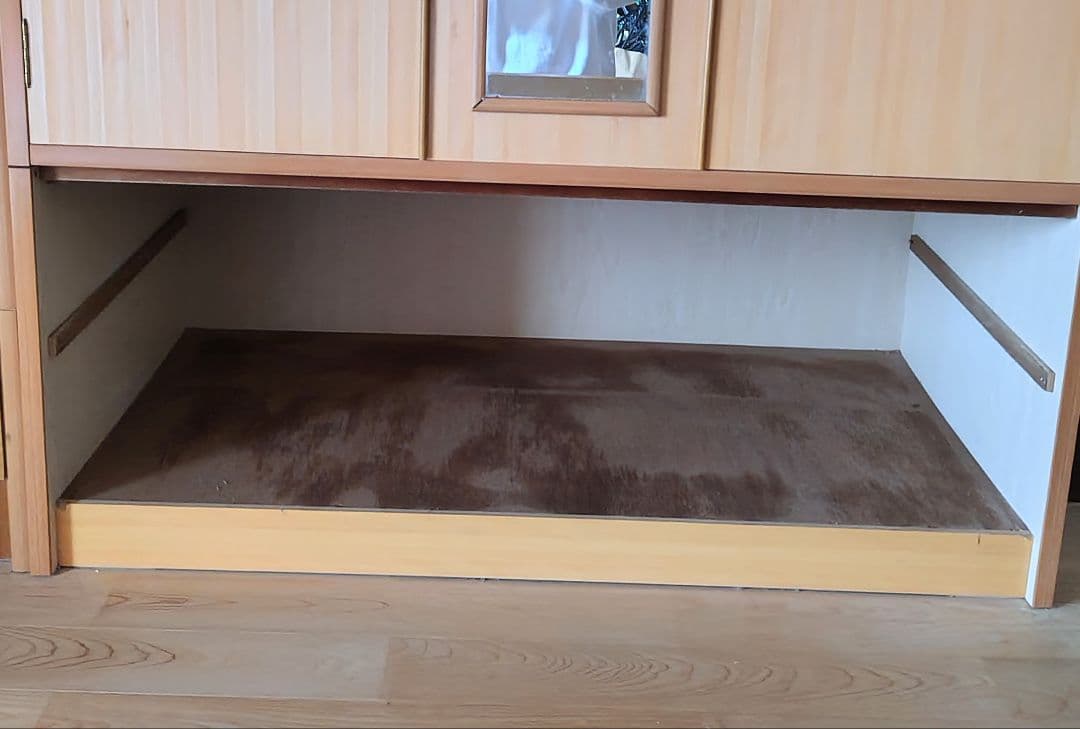 木製クローゼット　洋服タンス　 ミラー付き　高さ約181cm　昭和レトロ