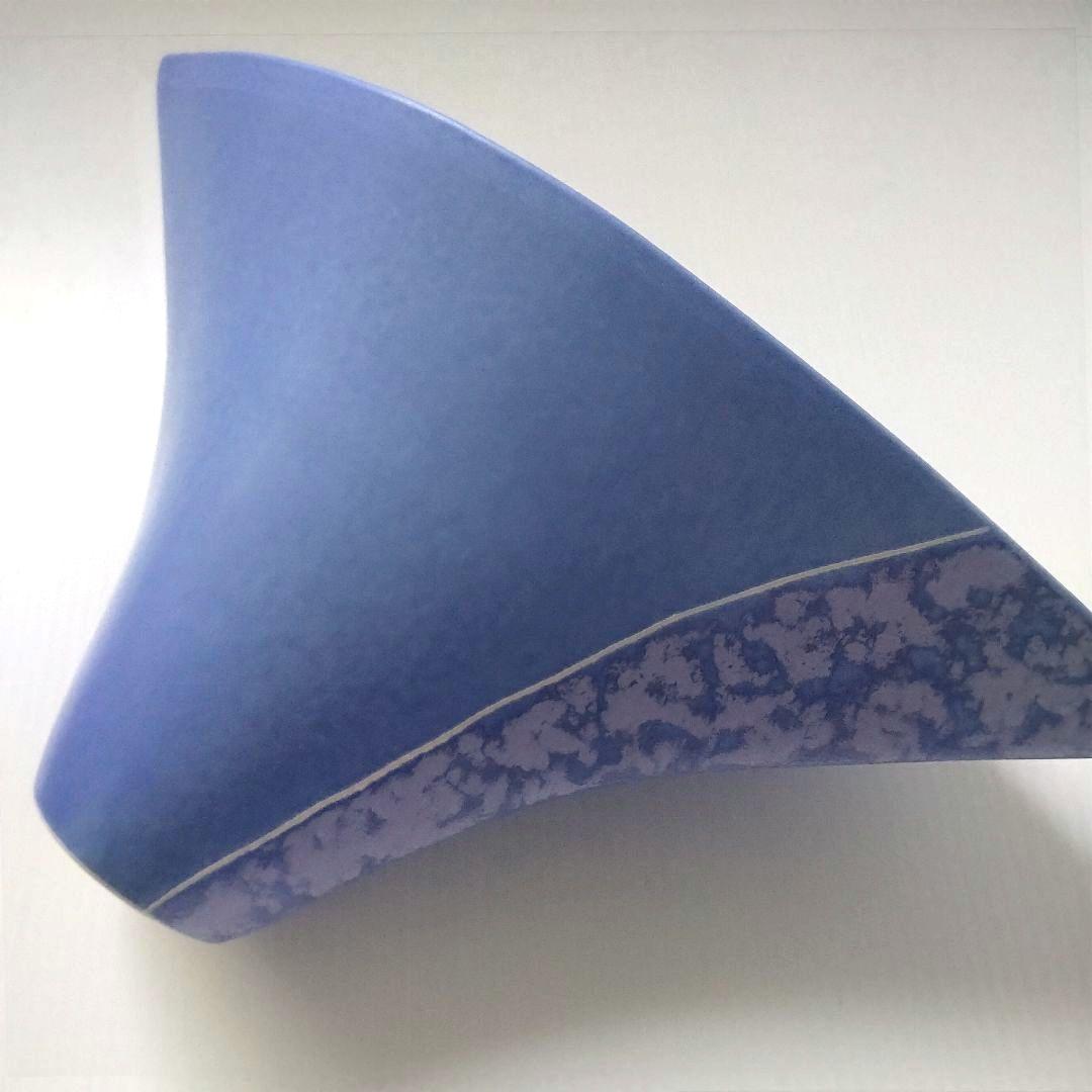 池坊 花器 立花 生け花 草月 自由花 ラッパ パープル 陶炎窯 パープル 紫