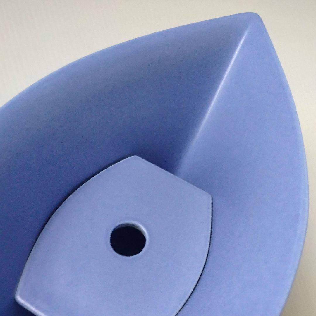 池坊 花器 立花 生け花 草月 自由花 ラッパ パープル 陶炎窯 パープル 紫