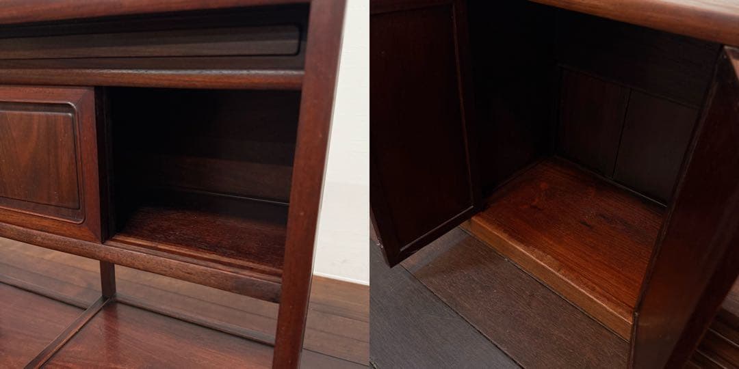 H19K10c 唐木 茶棚 和家具 木製ラック