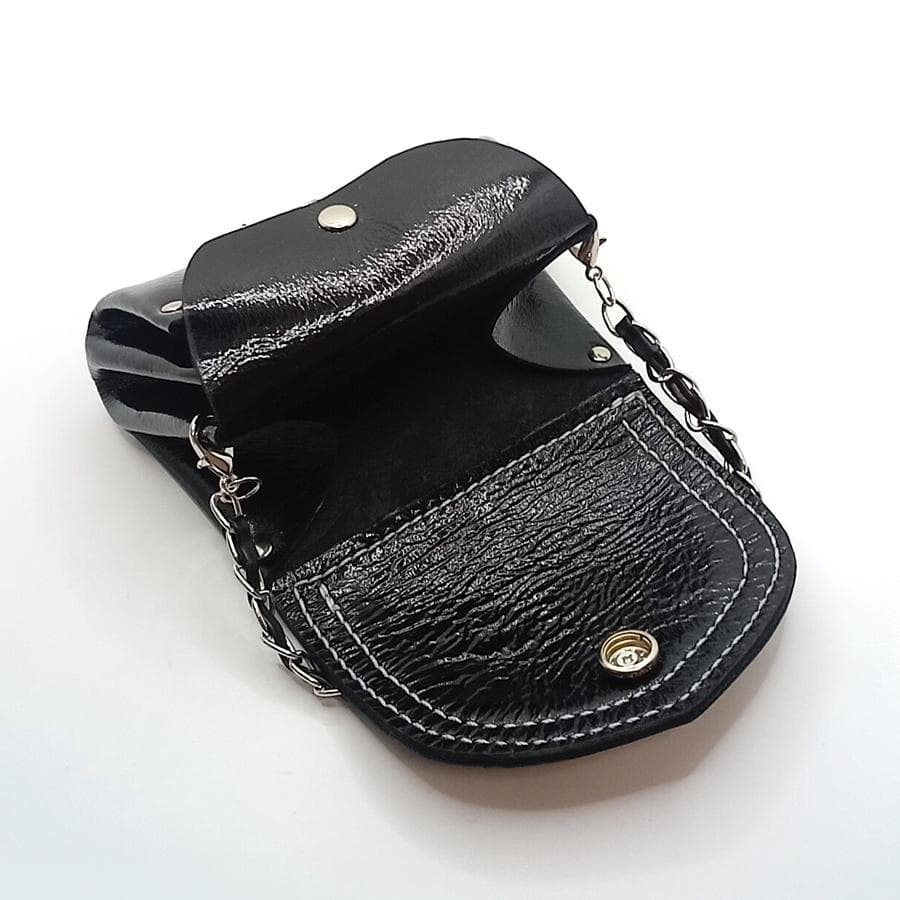 【専用です】本革レザーミニウォレットヒョウ柄ハラコレオパードピンク&ブラック