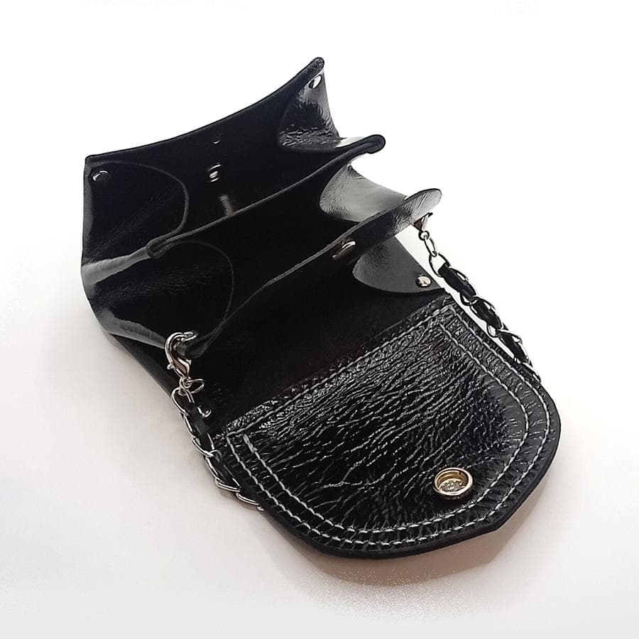 【専用です】本革レザーミニウォレットヒョウ柄ハラコレオパードピンク&ブラック