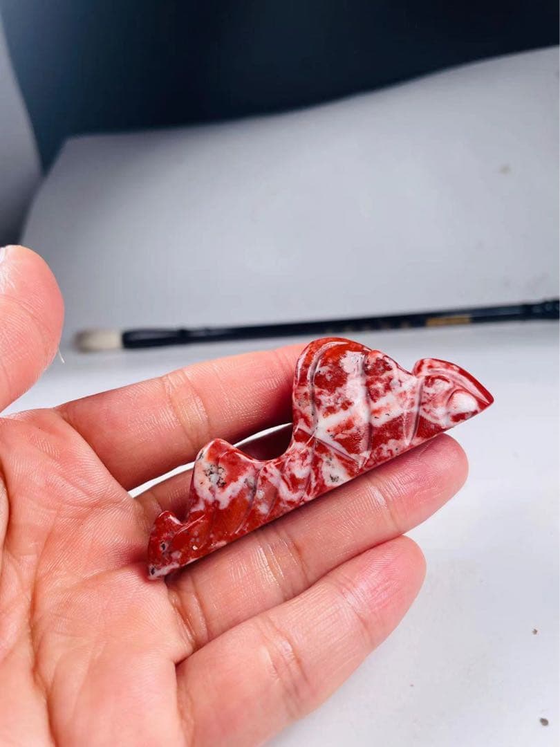 009水石 古玩 寿山石 鉱物 筆置 箸置 彫刻 茶道具 石 石彫 置物 文鎮