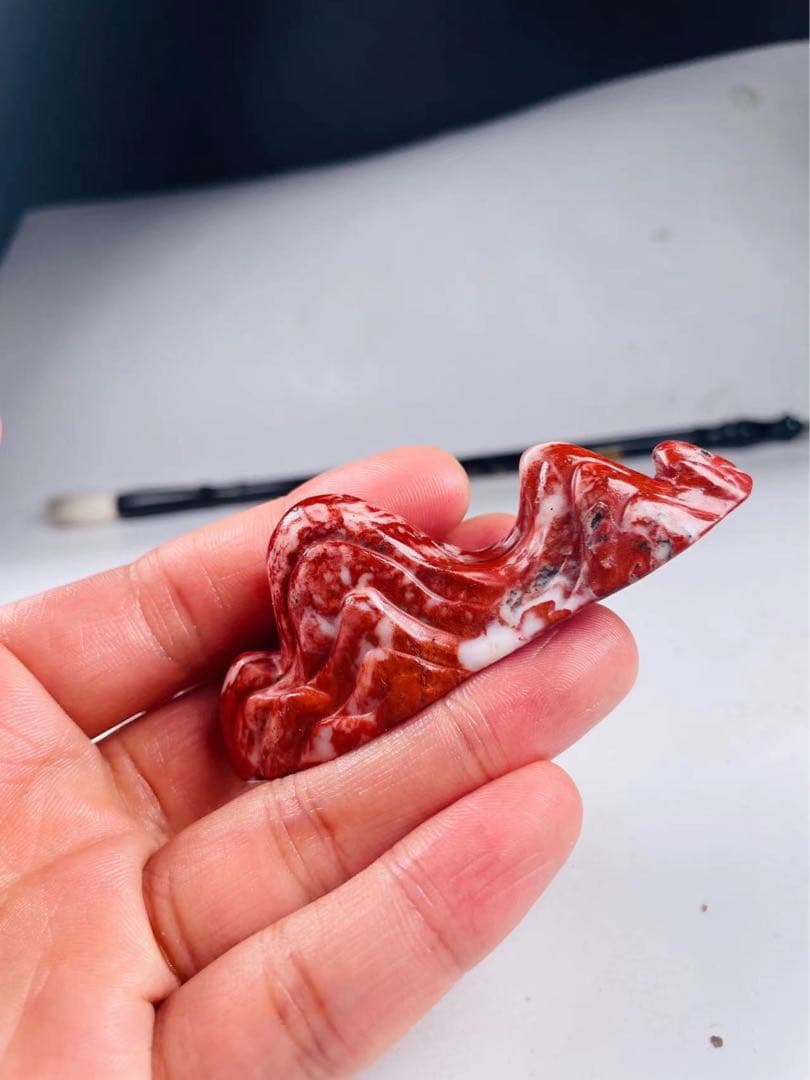 009水石 古玩 寿山石 鉱物 筆置 箸置 彫刻 茶道具 石 石彫 置物 文鎮