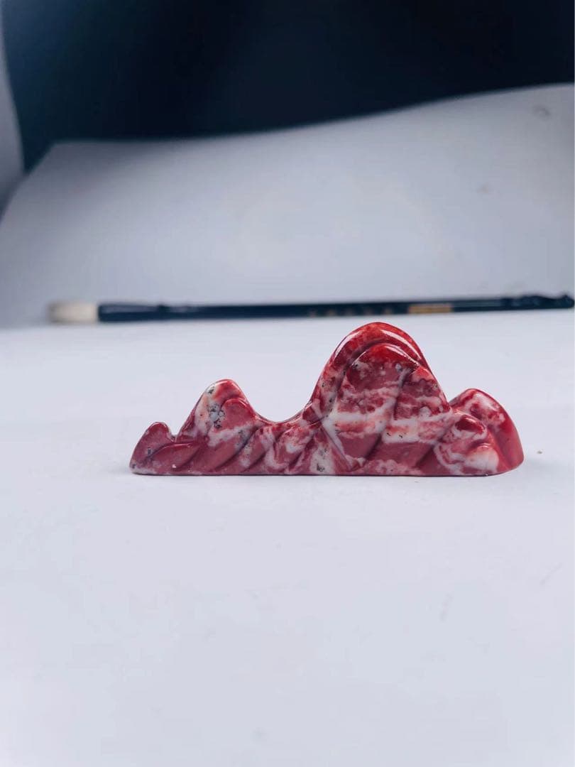 009水石 古玩 寿山石 鉱物 筆置 箸置 彫刻 茶道具 石 石彫 置物 文鎮