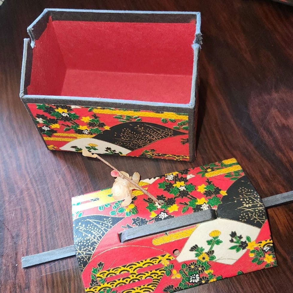 千代紙細工　京文庫　鉛筆　メモ帳　小物入れ　小引き出し　ミニ硯　8点セット売り