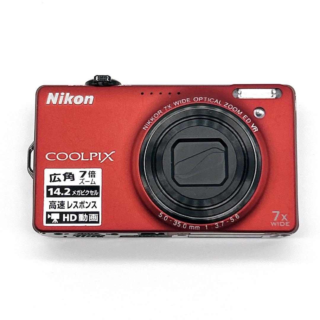 【美品】Nikon COOLPIX S6000 レッド 箱付き 付属品あり