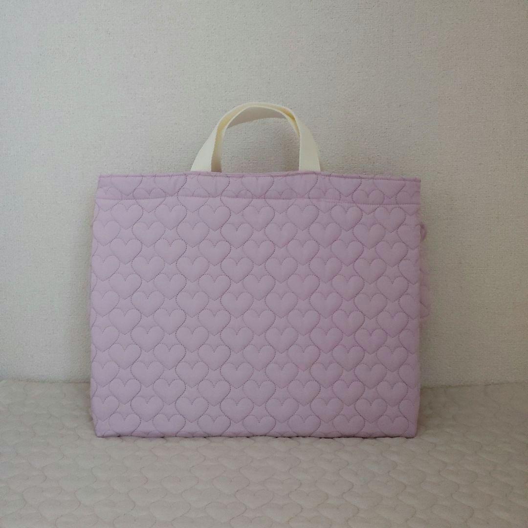 やっちゃん様　入園入学セット　ハートキルティング　ラベンダー