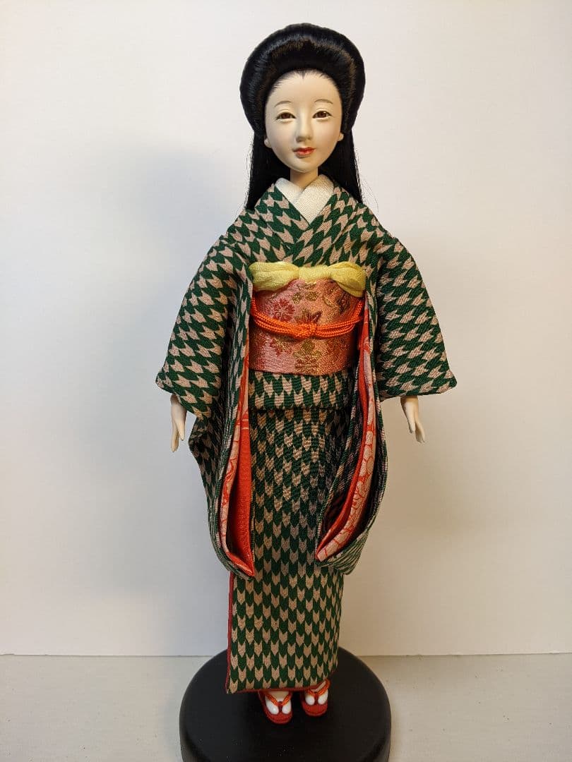 手縫い着物1/6ドール用大正ロマン矢絣 袴ケープリボン付きアウトフィットのみ