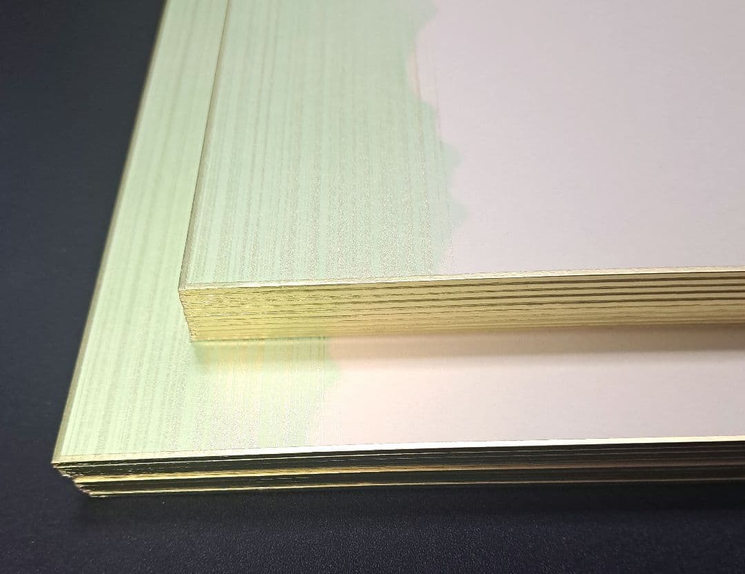 F6サイズ鳥の子色紙【No.123】20枚　色紙無地・書作品・アート・かな書道