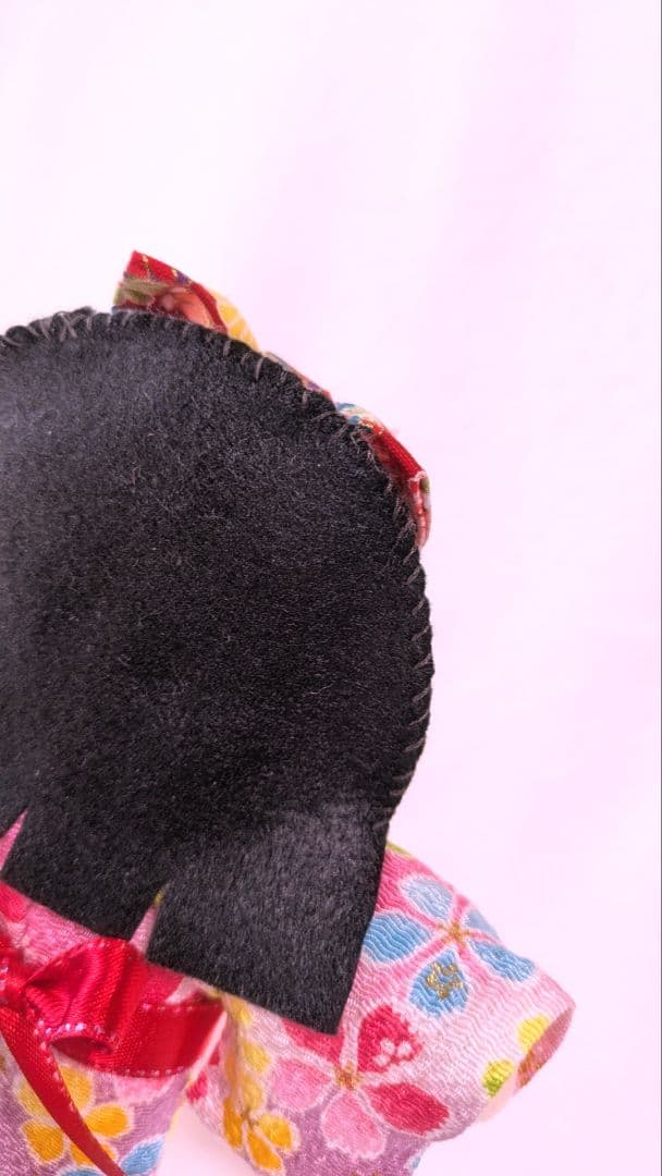 ✿訳あり✿　座敷わらし　女の子　縁起物　高級　ちりめん　ピンク　赤　ぬいぐるみ