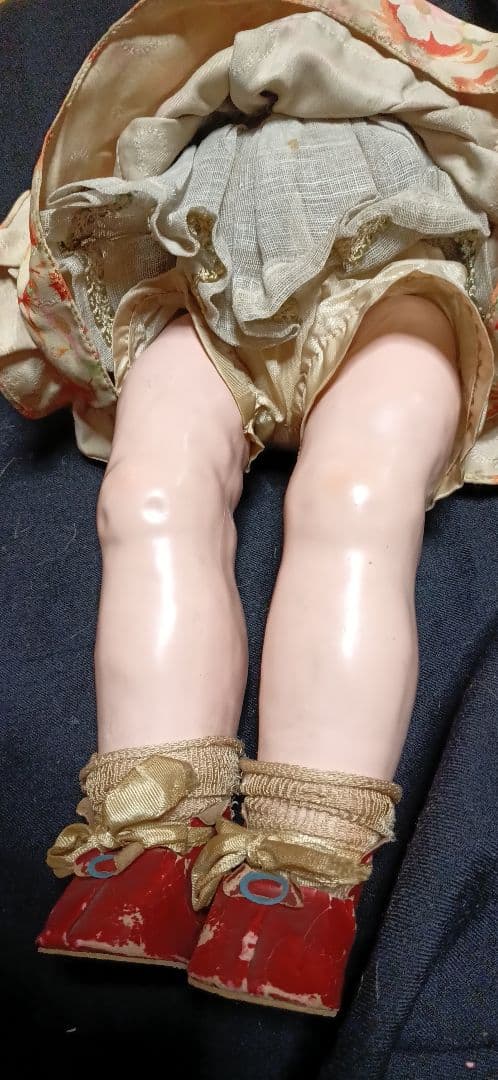 三越ドール　フラーティアイ　約45ｃｍ　大正　昭和　サクラビスク　人形