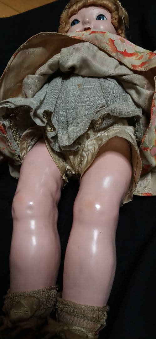 三越ドール　フラーティアイ　約45ｃｍ　大正　昭和　サクラビスク　人形