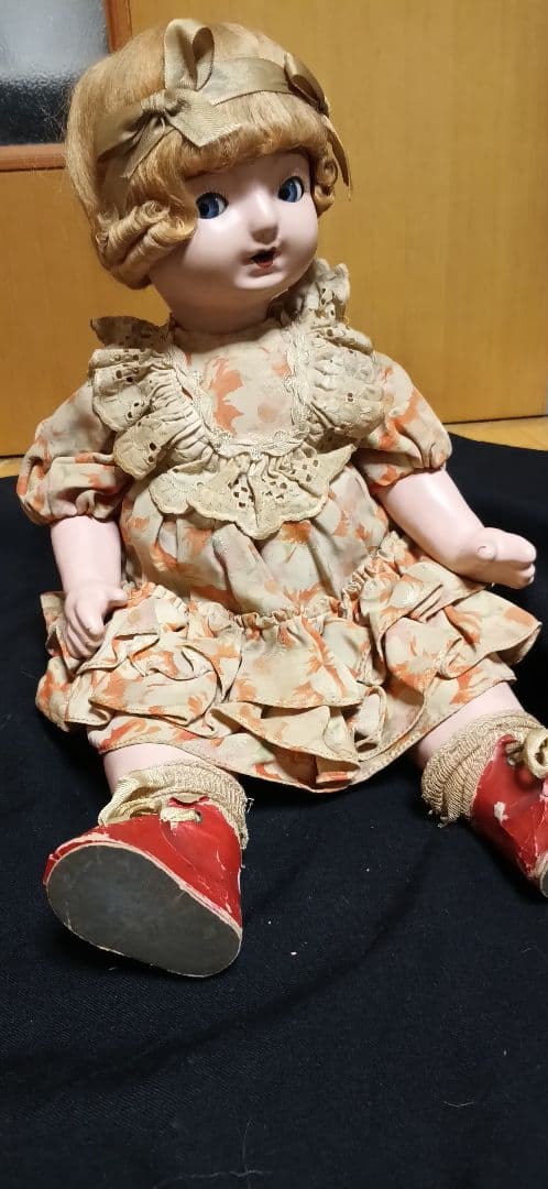 三越ドール　フラーティアイ　約45ｃｍ　大正　昭和　サクラビスク　人形