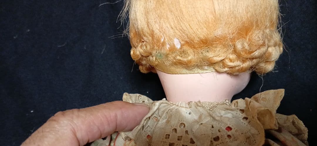三越ドール　フラーティアイ　約45ｃｍ　大正　昭和　サクラビスク　人形