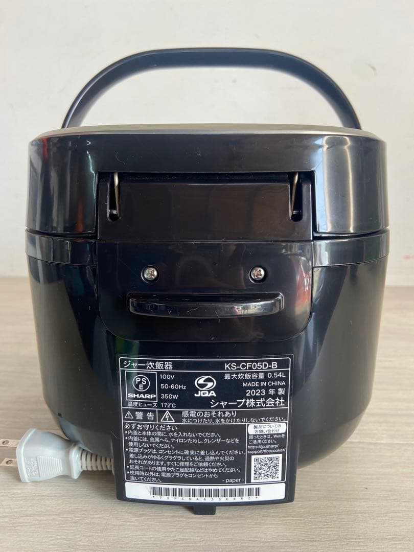 極美品 2023年製 SHARP シャープ KS-CF05D-B炊飯器 3合炊き