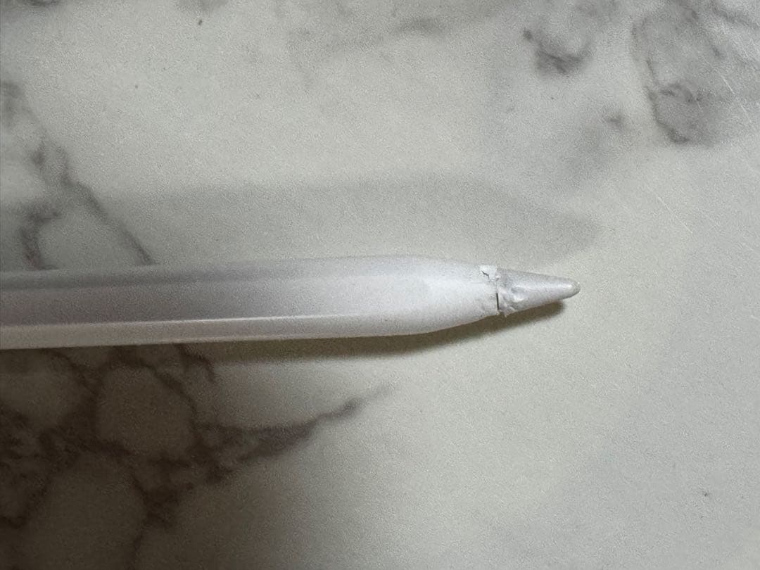【動作OK】Apple Pencil Pro ジャンク品（割れ・噛み跡あり）