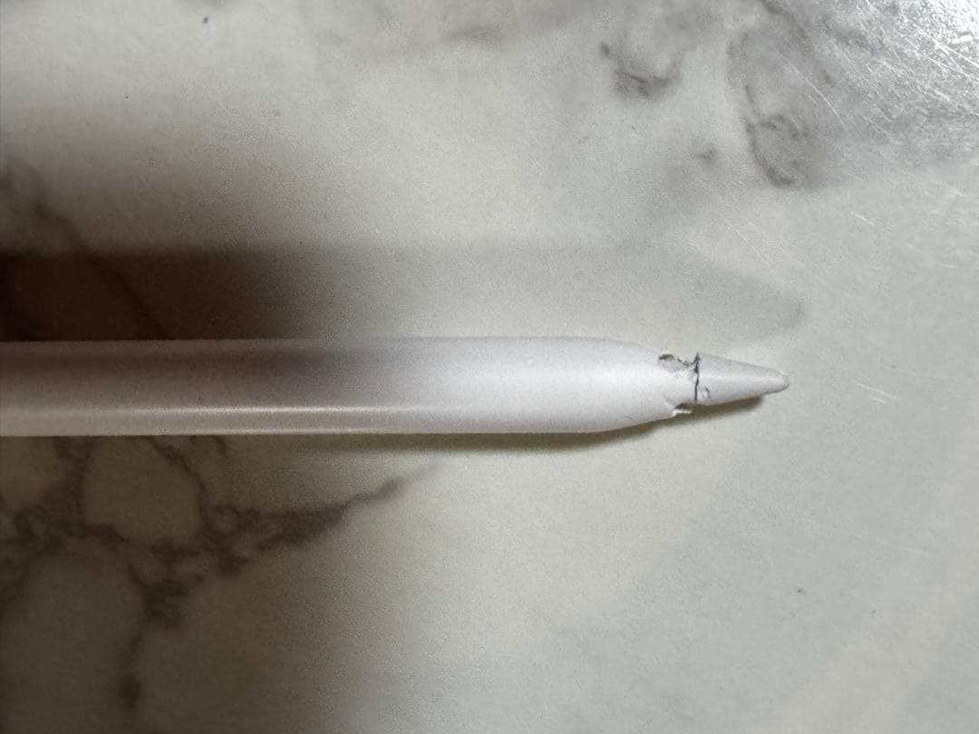 【動作OK】Apple Pencil Pro ジャンク品（割れ・噛み跡あり）