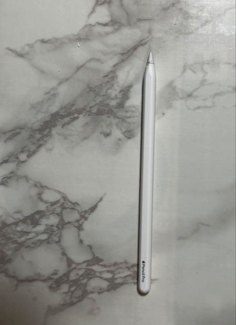 【動作OK】Apple Pencil Pro ジャンク品（割れ・噛み跡あり）