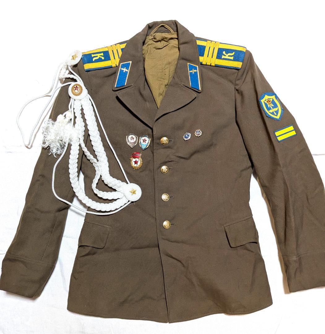 ソ連軍 空軍系 制服上下セット 徽章付き 儀礼用 士官候補生 実物 儀礼服