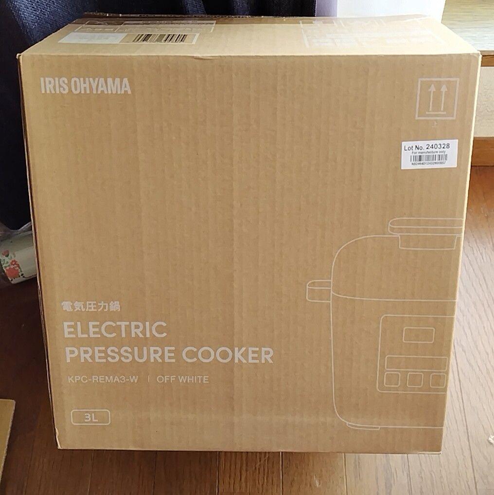 新品 アイリスオーヤマ 電気圧力鍋3L KPC-REMA3-W