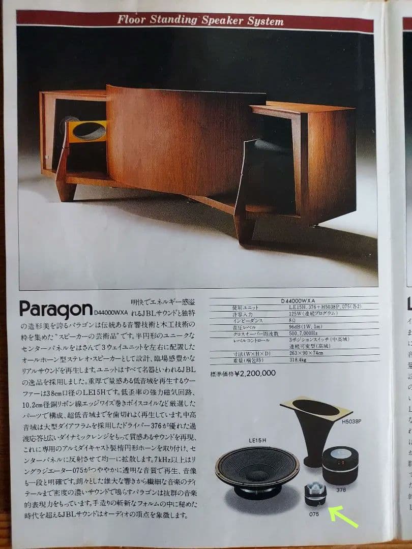 JBLツイーター075.ドライバー2420.ホーンレンズH91/L91