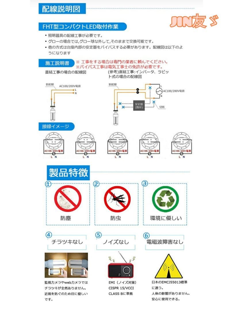 LED ハロゲン球 ４本 未使用品