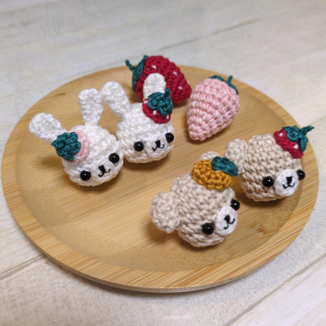 ヘアゴム　あみぐるみ　くま