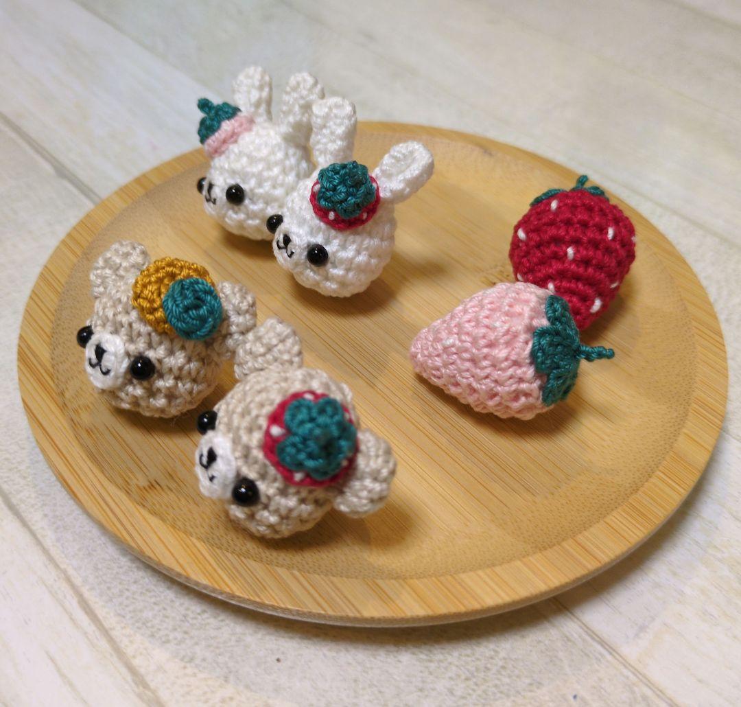 ヘアゴム　あみぐるみ　くま