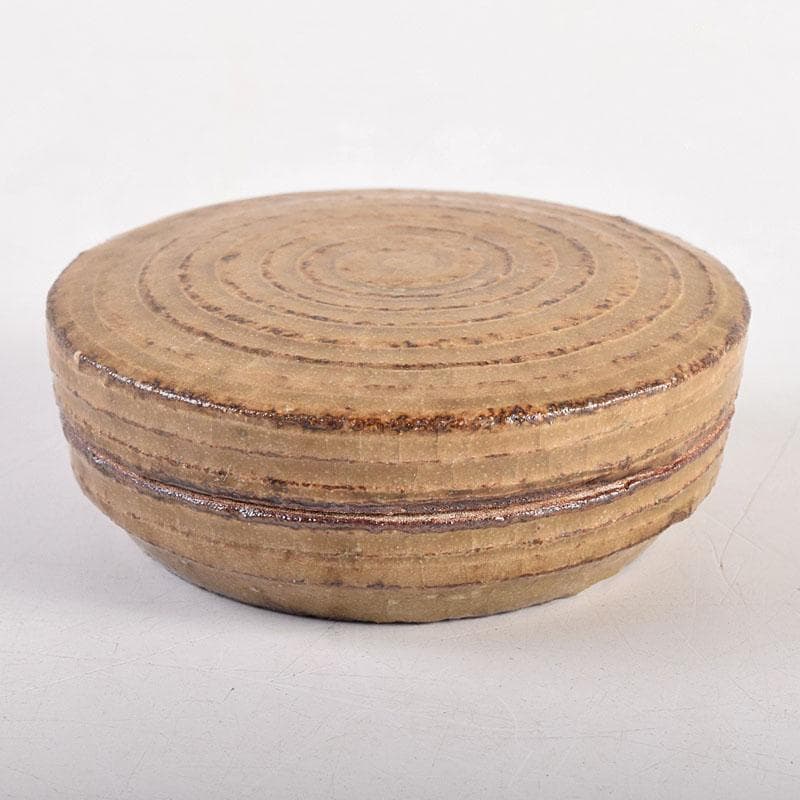 茶道具　木村盛伸作　灰釉　香合　共布共箱　V　8318