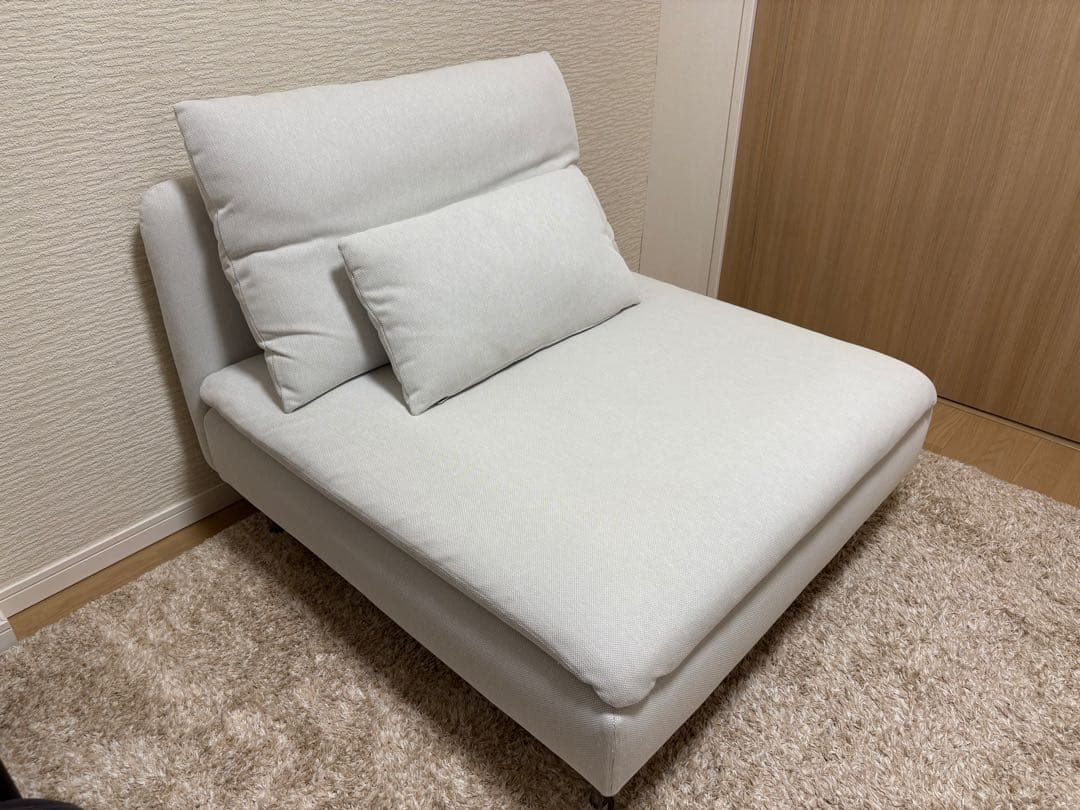 【美品/送料込み】IKEA ソーデルハムン　1人掛けソファ　ホワイト
