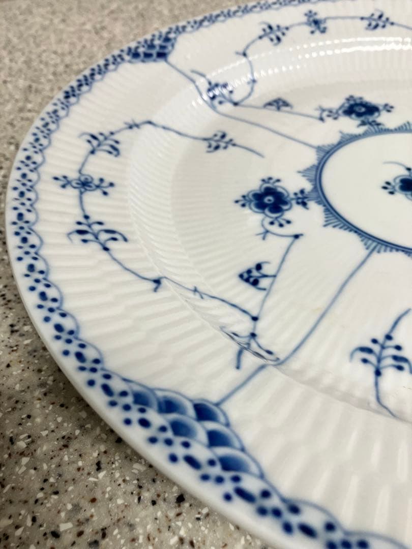ロイヤルコペンハーゲン: 33cm、ブルーフルテッド、大皿、