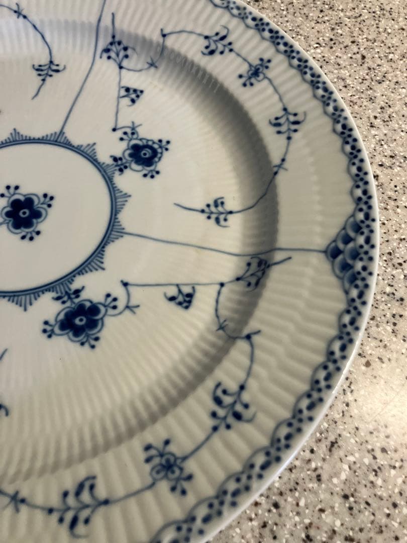 ロイヤルコペンハーゲン: 33cm、ブルーフルテッド、大皿、