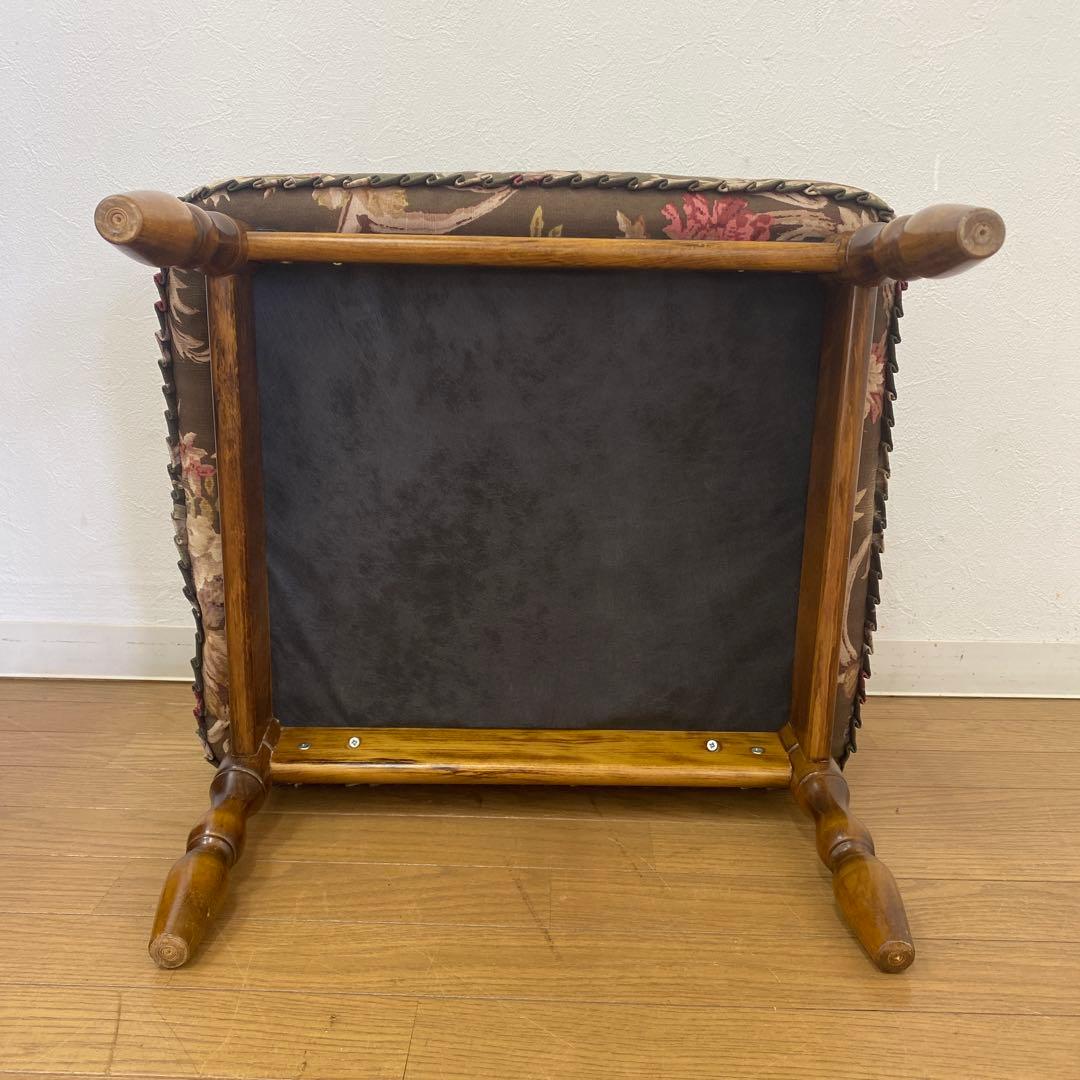 アンティーク レトロ カリモク コロニアル オットマン スツール