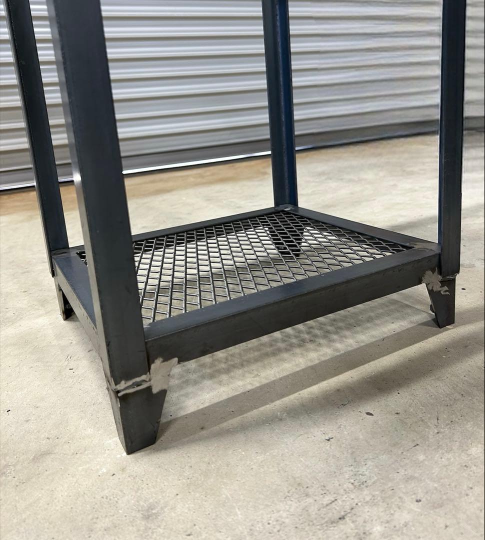 アイアンシェルフ 3段 落下防止バー スリムラック