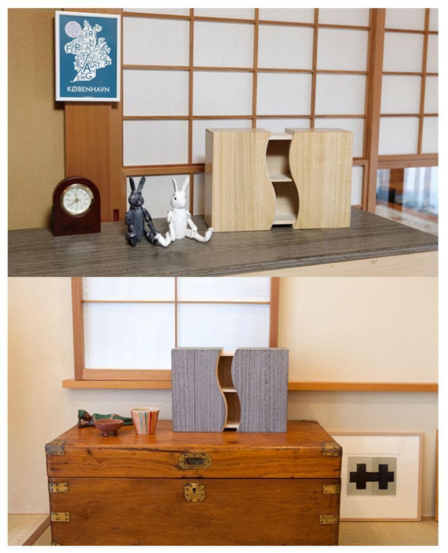 想ひ箱　おもいはこ　焼桐（グレー）　桐箱　小物入れ