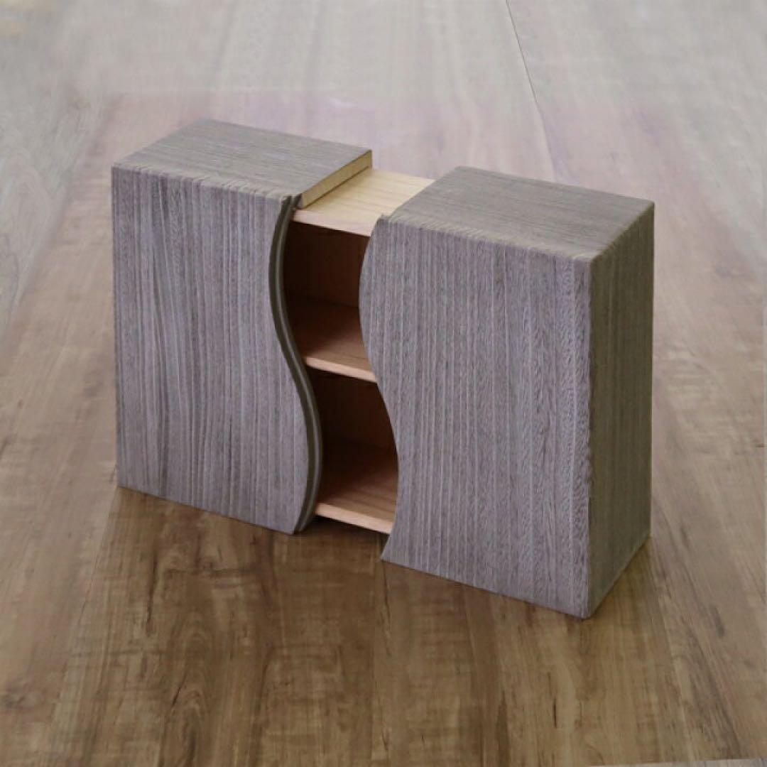 想ひ箱　おもいはこ　焼桐（グレー）　桐箱　小物入れ